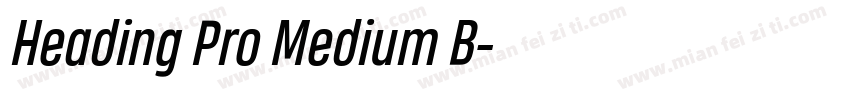 Heading Pro Medium B字体转换